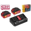 Набор аккумулятор 2х4 А*ч и зарядное устройство 2х2 А WORTEX ALL1 XLT в кор. SET (18.0 В, 2x4.0 А*ч, индикатор заряда, обрезиненный корпус, зарядное:  (1329413)